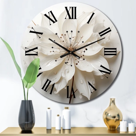 Dagheid+Blossoming+Beauty+In+Minimalism+Beauty+I+-+Minimalism+Wall+Clock-139279279