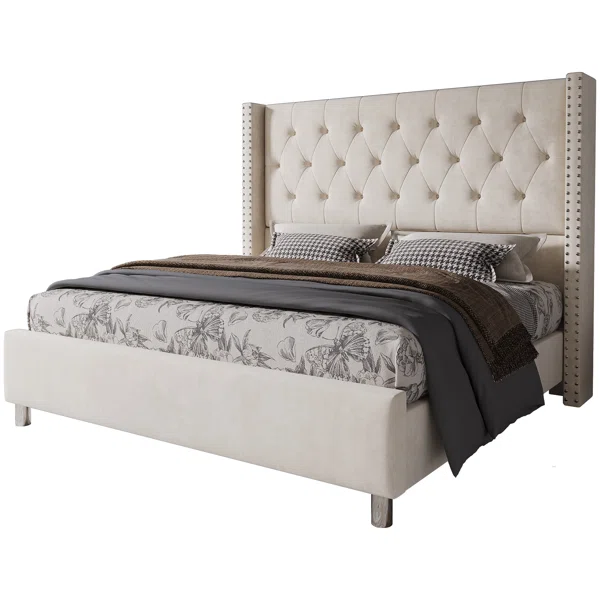 Occoquan Upholstered Wingback Bed - Image 2